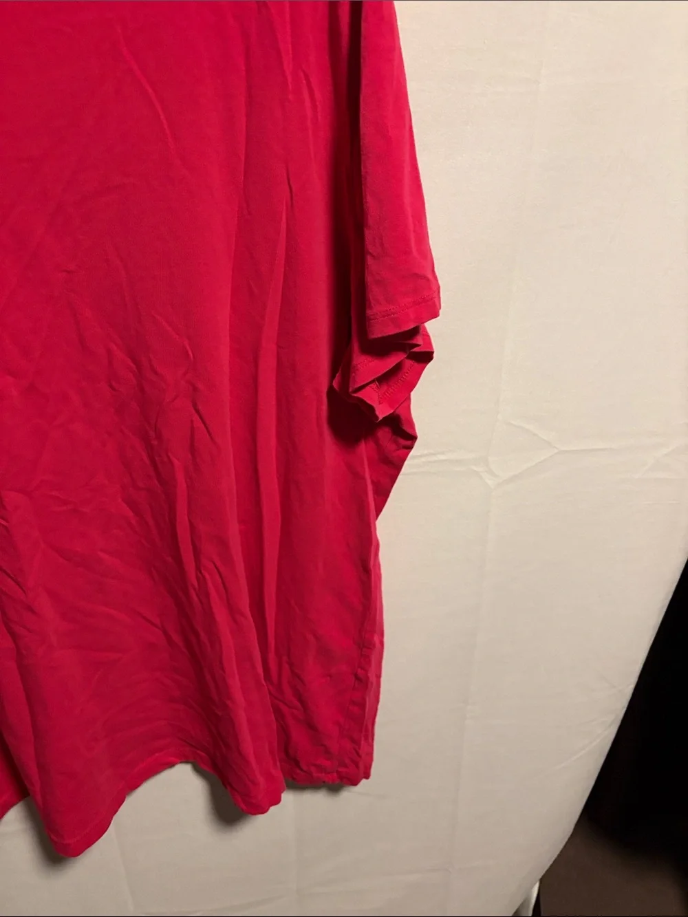 Lord & Taylor Bright Fuchsia V-Neck Short Sleeve Tee - Picture 8 of 8